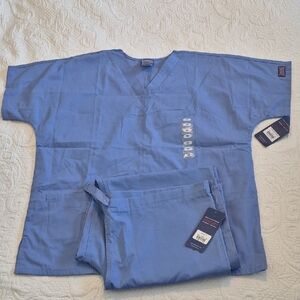 Cherokee unisex uniform scrub set ceil blue NWT